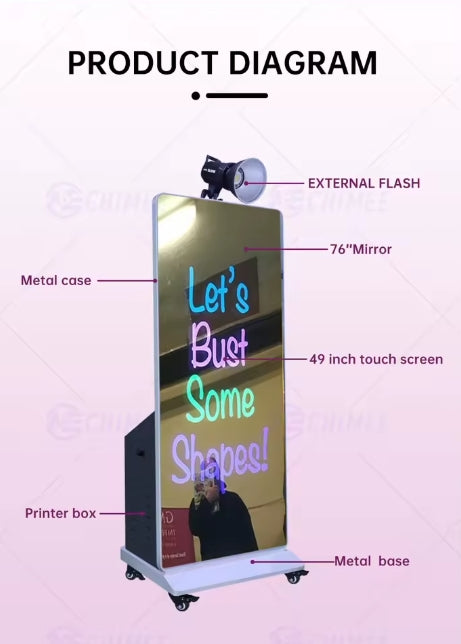 Photobooth IceBox Kiosk 76"